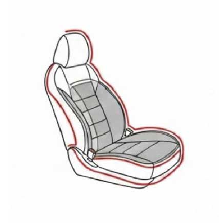 Diagram showing the perfect fit of the car seat cover